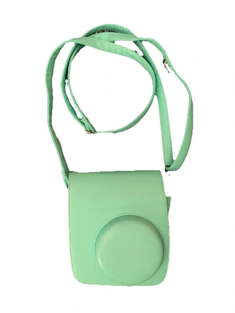 For Fujifilm Instax Mini 12 Case Light Blue/Green Leather Cover